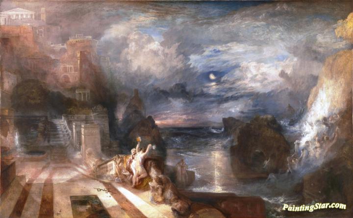 The Parting of Hero and Leander - from the Greek of Musaeus Artwork by Joseph Mallord William Turner