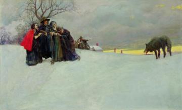 A Wolf Had Not Been Seen At Salem For Thirty Years Artwork by Howard Pyle