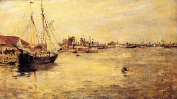 New York Harbor Artwork by John Twachtman