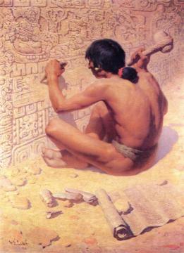 The Maya Historian Artwork by William Robinson Leigh