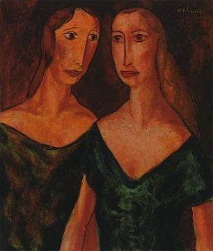 Two Women Artwork by Alfred Henry Maurer