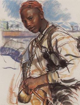 Water carrier. Morocco Artwork by Zinaida Serebriakova