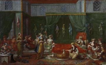 Nursery Of A Distinguished Turkish Woman Artwork by Jean Baptiste Vanmour