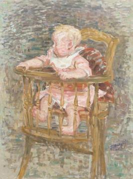 Child In His Chair Artwork by Jenny Montigny