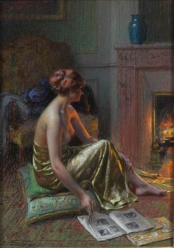 At The Fireplace Artwork by Delphin Enjolras