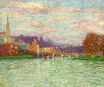 After The Rain At La Roche-guyon Artwork by Auguste Herbin