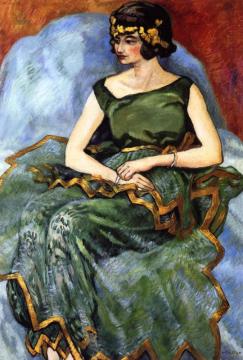 Young Woman Seated In An Armchair Artwork by Louis Valtat