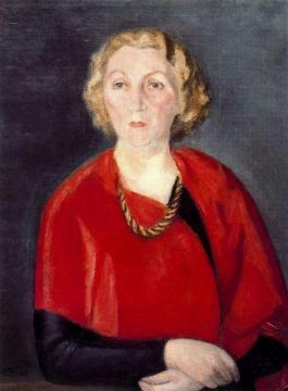 Eva In The Red Shawl Artwork by Daniel Vazquez Diaz