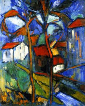 Houses And Trees Artwork by Maurice De Vlaminck