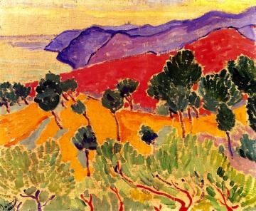 Landscape by the Sea: The Côte d'Azur near Agay Artwork by Andre Derain