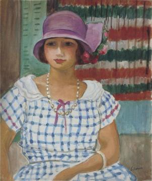 Nono in a pink hat Artwork by Henri Lebasque