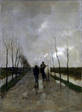 A Dutch Road Artwork by Anton Mauve