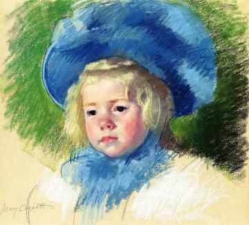 Head of Simone in a Large Plumes Hat, Looking Left Artwork by Mary Cassatt