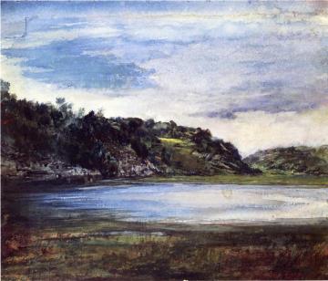 Paradise Rocks - Study at Paradise, Newport, R.I. Artwork by John La Farge