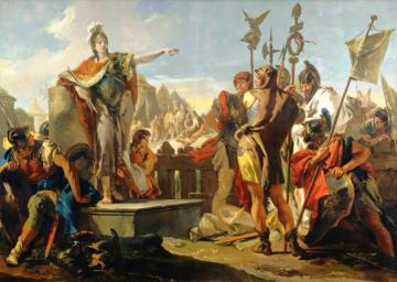 Queen Zenobia Addressing Her Soldiers Artwork by Giovanni Battista Tiepolo