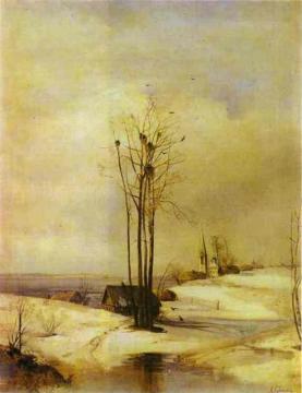Early Spring. Thaw Artwork by Alexei Kondratevich Savrasov