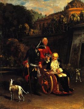 Frederick The Great And General Fouqué Artwork by Adolph von Menzel