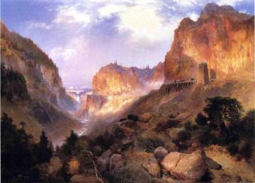 Golden Gateway to the Yellowstone Artwork by Thomas Moran