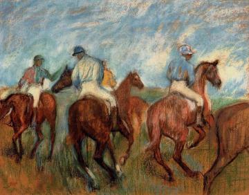 Jockeys Artwork by Edgar Degas