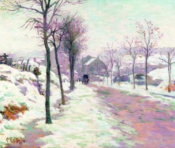 A Road in the Snow Artwork by Claude-Emil Schuffenecker