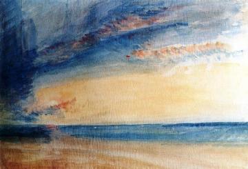 Low Sun and Clouds over a Calm Sea Artwork by Joseph Mallord William Turner