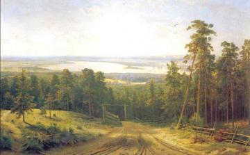 Kama Near Elabuga Artwork by Ivan Ivanovich Shishkin