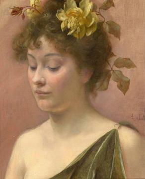 Portrait Of A Young Lady Artwork by Eduard Veith