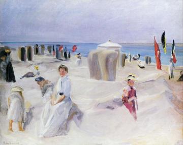 The beach at Noordwijk Artwork by Max Liebermann
