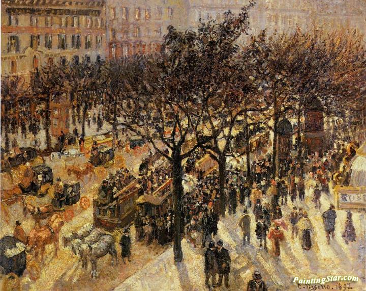 Boulevard des Italiens: Afternoon Artwork by Camille Pissarro