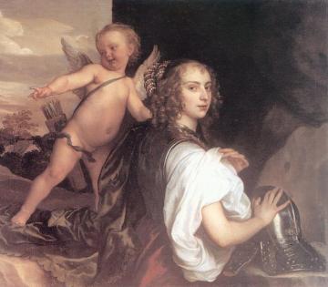 Portrait of a Girl as Erminia Accompanied by Cupid Artwork by Anthony van Dyck