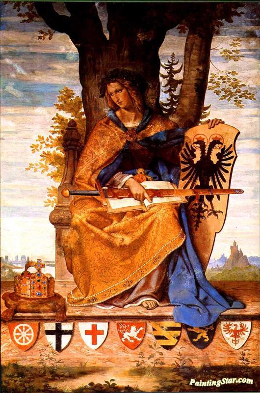 Allegorical Figure Of Germania Artwork by Philipp Veit