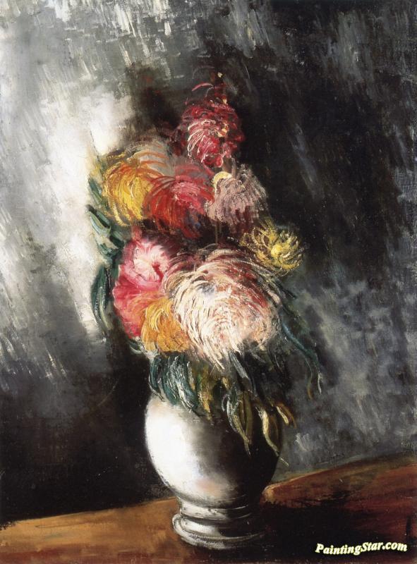 Bouquet Of Dahlias Artwork by Maurice De Vlaminck