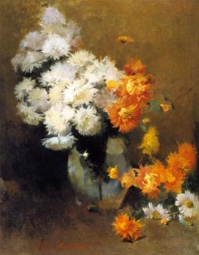 Spider Dahlias Artwork by Emil Carlsen