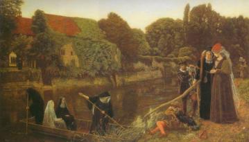 The Convent Boat Artwork by Arthur Hughes