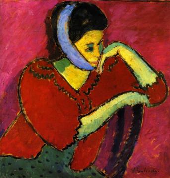 Woman with Head Bandage Artwork by Alexej Jawlensky