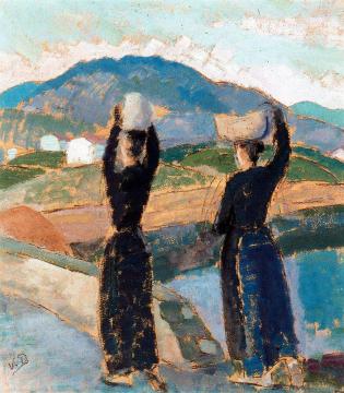 Village Of Fuenterrabia Artwork by Daniel Vazquez Diaz