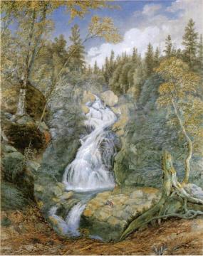 Crystal Cascade, White Mountains Artwork by John William Hill