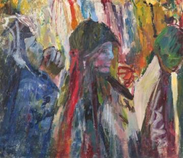 Women In Blue Artwork by Edy Legrand