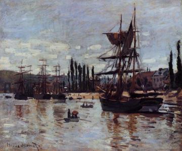 Boats at Rouen Artwork by Claude Oscar Monet