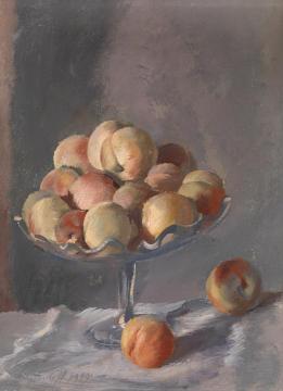 Still Life With Peaches Artwork by Alexander Evgenievich Yakovlev