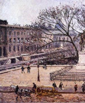 The Treasury and the Academy, Gray Weather Artwork by Camille Pissarro
