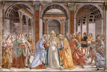 Marriage of Mary Artwork by Domenico Ghirlandaio