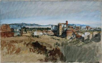 Rome, View of Santi Giovanni e Paolo from the Palatine Hill Artwork by Joseph Mallord William Turner