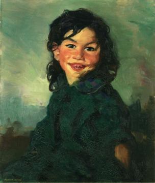 Laughing Gypsy Girl Artwork by Robert Henri