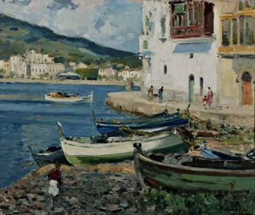 Barcas De Cadaques Artwork by Segundo Matilla Marina