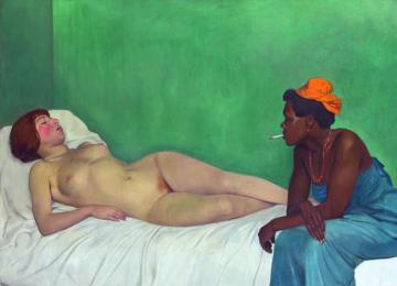 White And Black Artwork by Felix Vallotton
