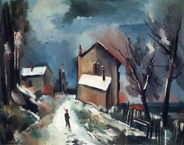A Night In Winter Artwork by Maurice De Vlaminck