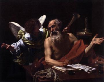 St Jerome And The Angel Artwork by Simon Vouet