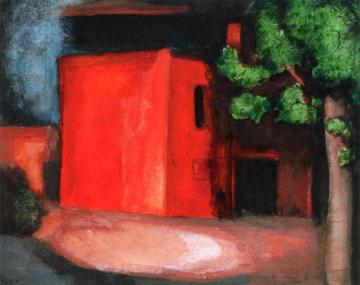 Red Barn, New Jersey (study) Artwork by Oscar Bluemner