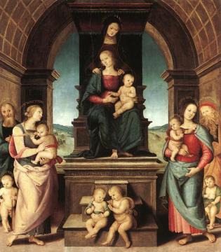 The Family of the Madonna Artwork by Pietro Perugino